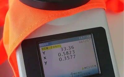 Kleurmeting van hoge zichtbaarheidskleding volgens DIN EN ISO 20471